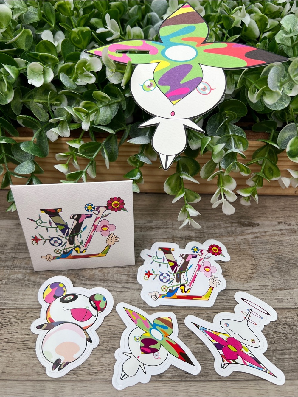 Louis Vuitton x Takashi Murakami Limited Edition Stickers Set and Hang Tag NEW